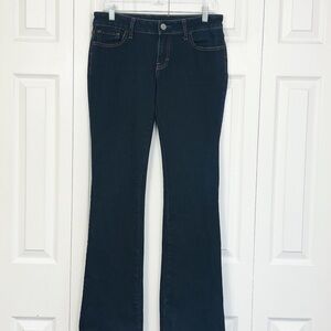Banana Republic Dark Wash Blue Denim Curvy Boot Cut Jeans 28 Regular